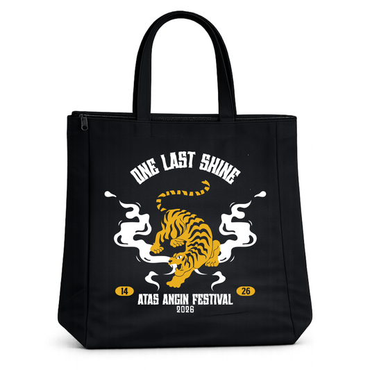 "One Last Shine" Canvas Zipper Totebag