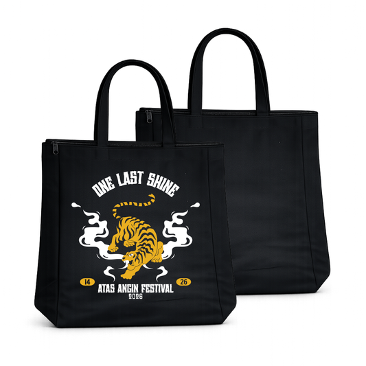 "One Last Shine" Canvas Zipper Totebag