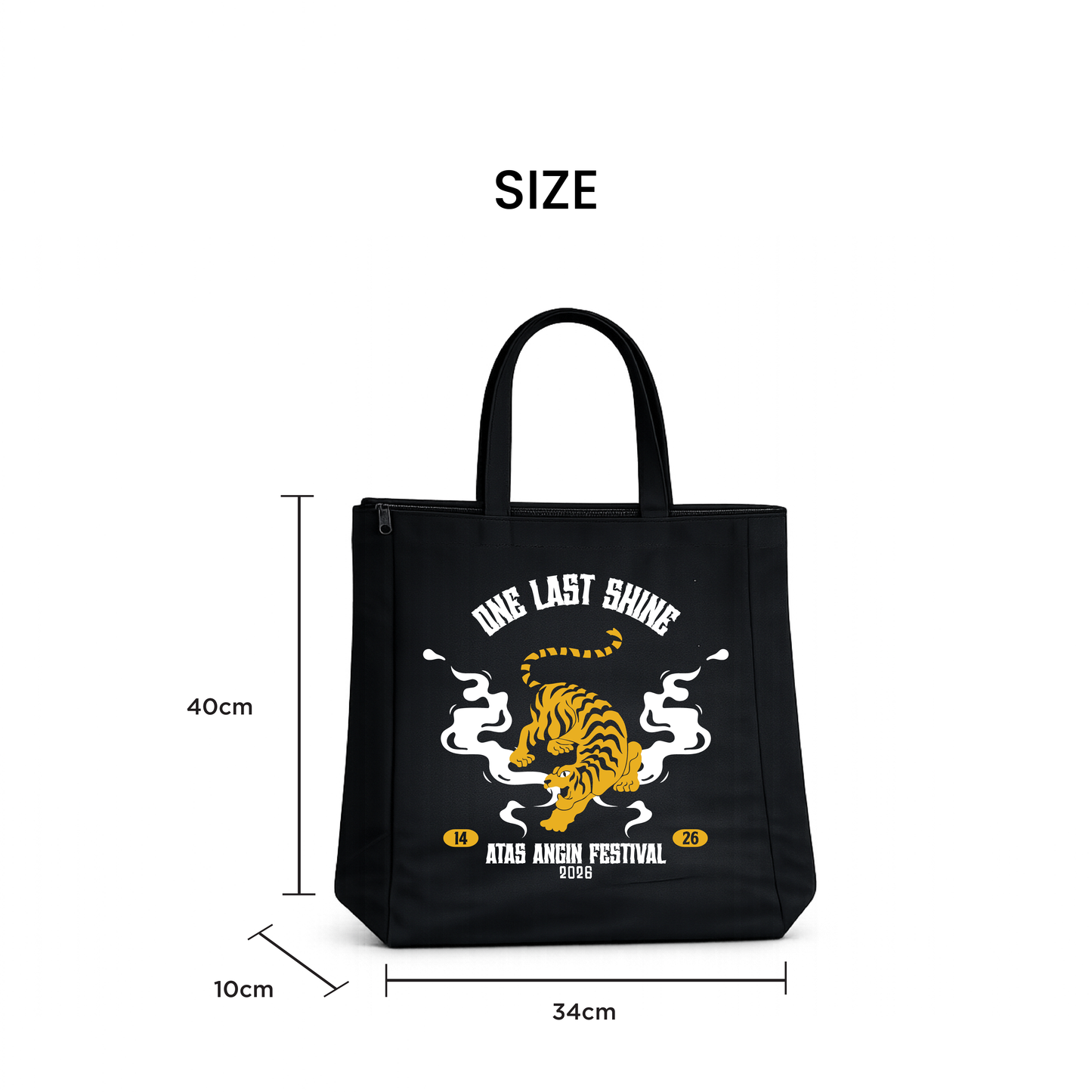 "One Last Shine" Canvas Zipper Totebag
